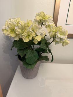 Faux potted flowers