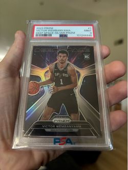 Victor wembanyama rookie 2023 deep space space silver prizm psa 9