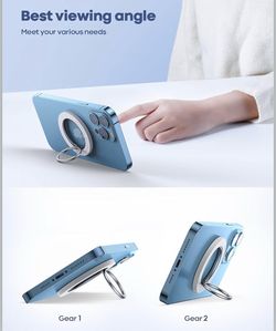 WHITE magsafe rotatable holding ring + stand