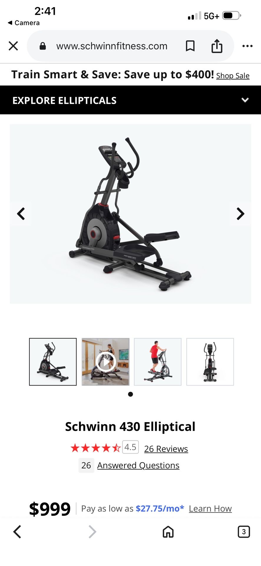Schwinn 430 Elliptical 