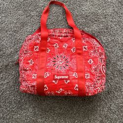 Supreme Red Bandana Bag