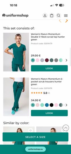 Women’s Maevn Momentum scrub set