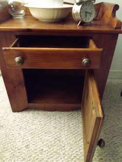 All wood dry sink