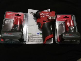 M12 Fuel 1/4 Hex Impact Driver 3453-20...$65...M12 XC 5.0 High Output...$70 Each