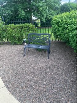 Wrought Iron Outdoor Garden Bench – Heavy Duty Patio Bench