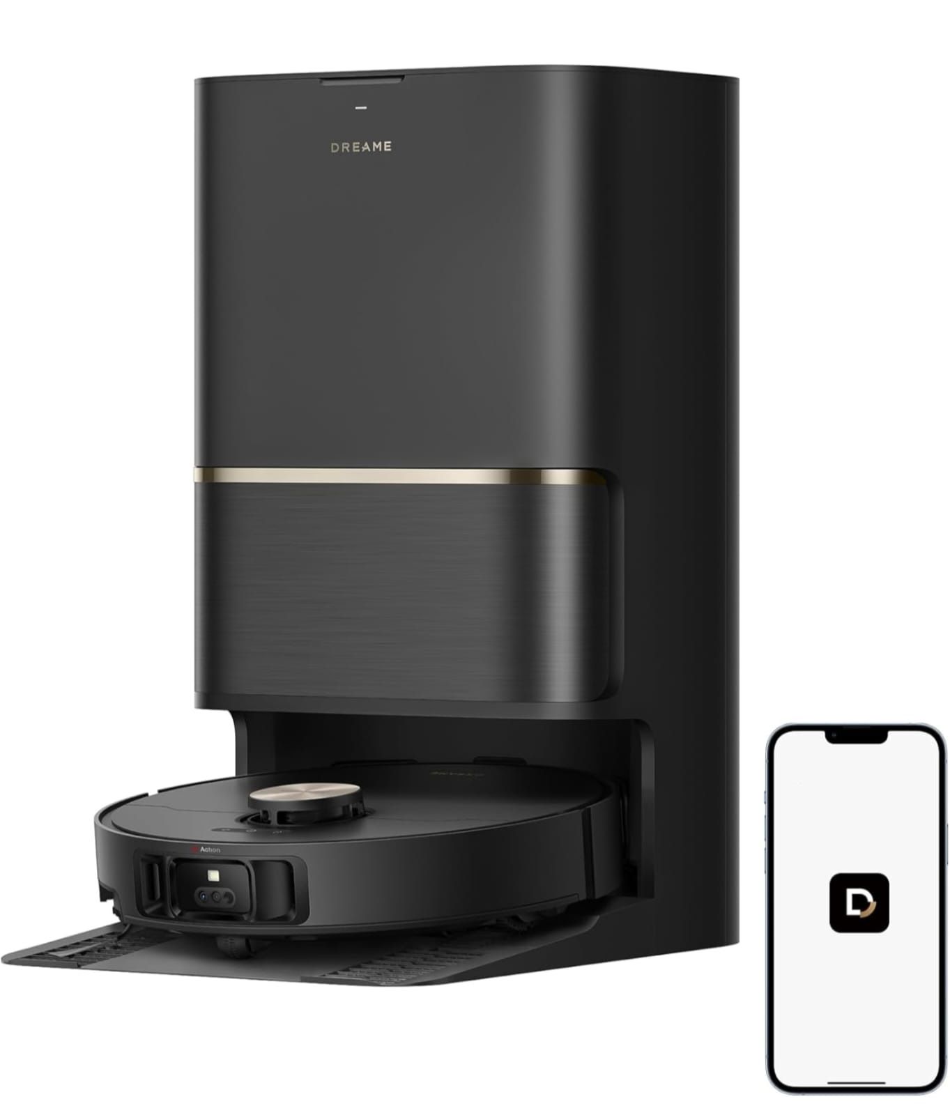 Robot Vacuum and Mop Black with Auto-Empty and Mop Self-Cleaning. Dreame L50 Ultra.