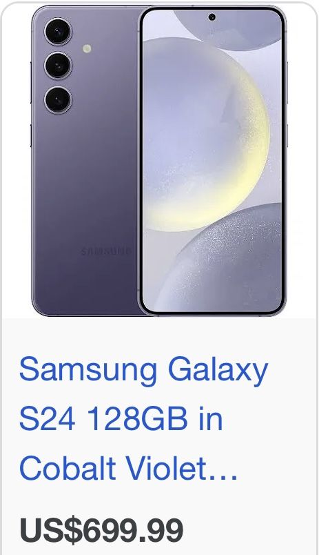 Samsung Galaxy 24 Model:SM S921U 5G 128GB