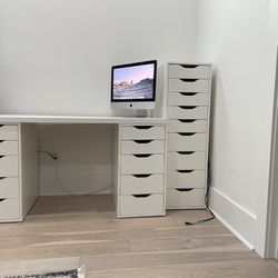 Ikea Desk And Drawer Tower