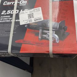 Towing Hook-Winch 2500 Lb 12 Volt Dc Electric 