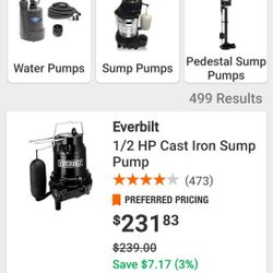 Brand New Everbuilt Sump Pump $200 FIRM PICKUP IN OAKDALE 