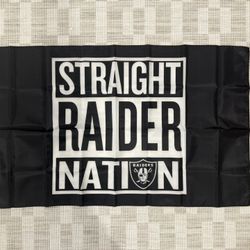Las Vegas Raiders “straight Raider Nation Polyester 3’ X 5’ Polyester Flag 