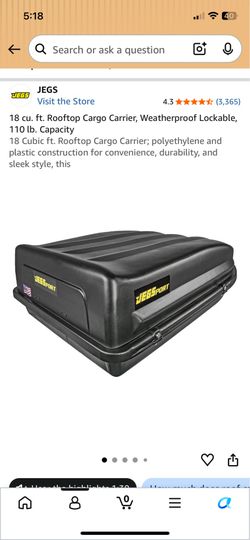JEGS Car Rooftop Cargo Carrier