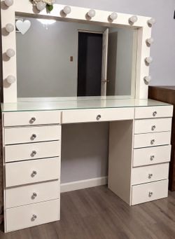 White make up vanity