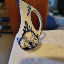 Hand Painted Ceramic Mini Pitcher From Holland