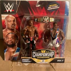 WWE Big E vs Bobby Lashley Championship Showdown Action Figure 2-Pack with Mattel WWE Championship, 6-inch (820) INCLUDES
