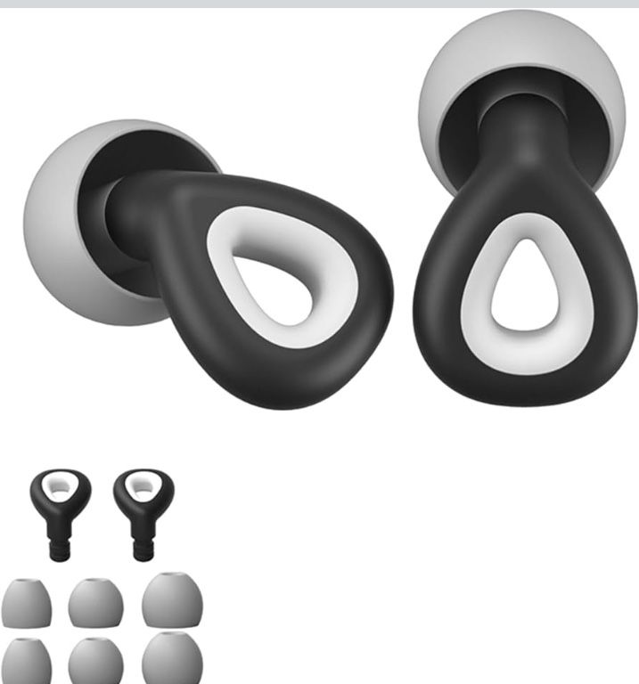 Ear Plugs for Sleeping - 45dB Ultra Soft Silicone Noise Cancelling Earbuds, Reusable Ear Plugs for Noise Reduction, 2 Buds + 6 Tips 