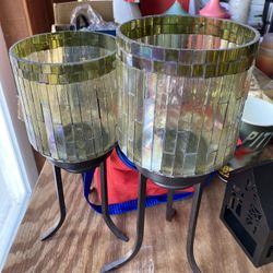 Glass Candle Holders 