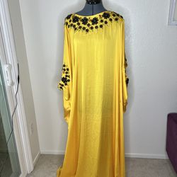 Yellow Silk Dress 