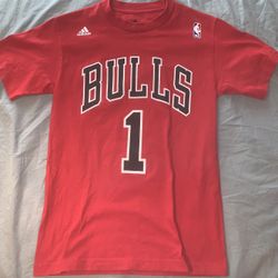 Derrick Rose Chicago Bulls Red Adidas Shirt; Men’s S