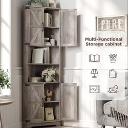 68.9 inch high corner storage cabinet, farm style storage cabinet $99