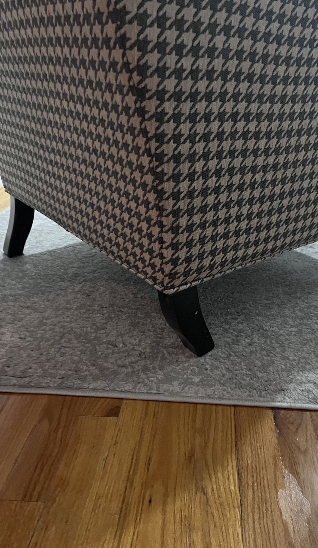Houndstooth Wingback Accent Chair