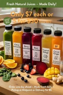 Pon Tu Orden ! Delicious Natural Juice 🍊🥬🍍🥭