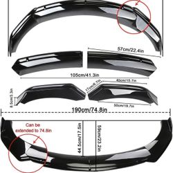 Universal Adjustable Car Front Bumper Lip Spoiler