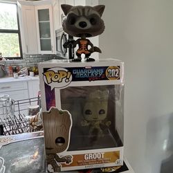 MARVEL Pop Funkos - Baby Groot & Rocket Raccoon