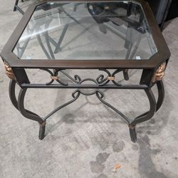 2 pcs Horace Metal and Glass side table 
