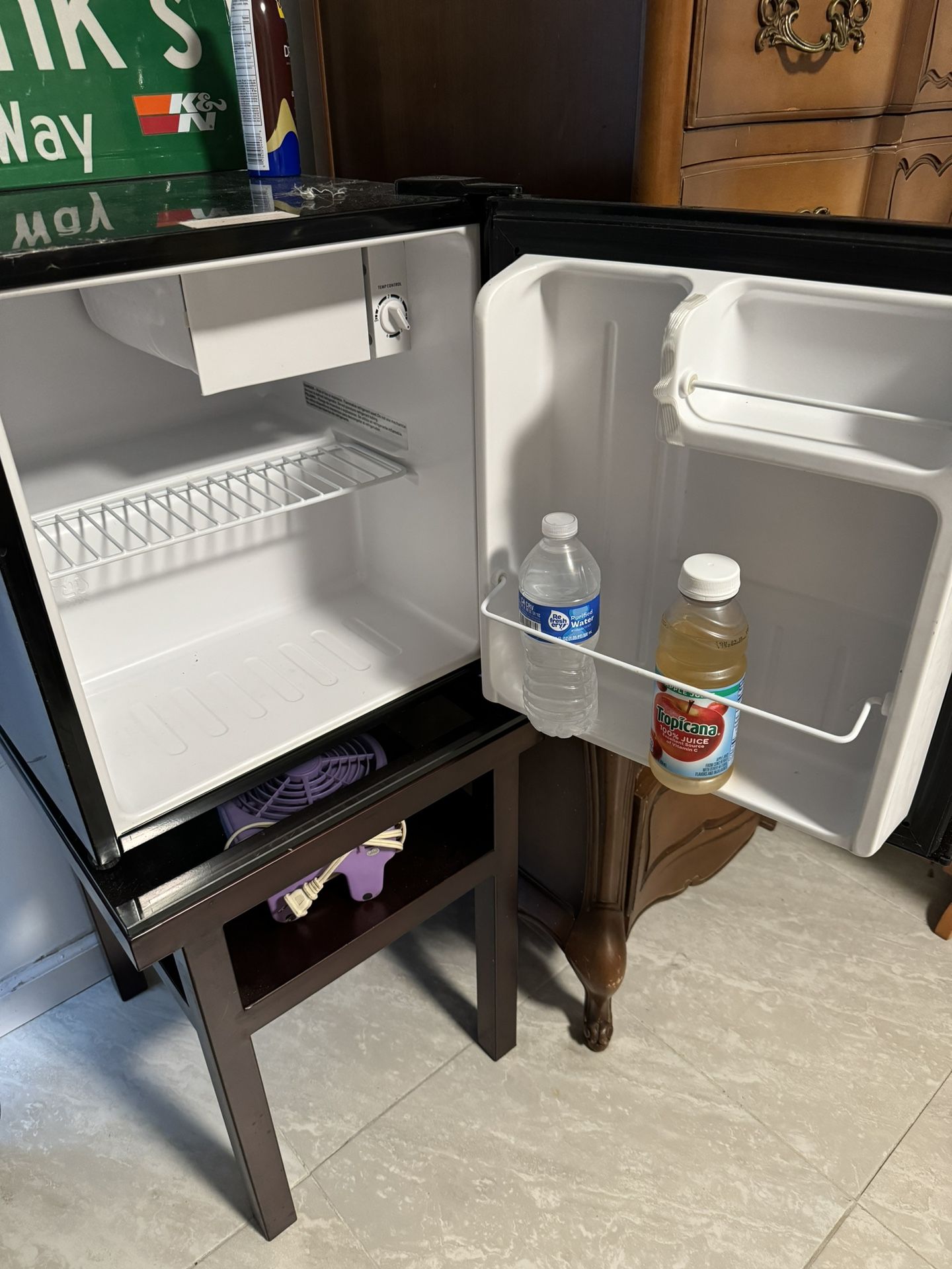 Mini Fridge And Table