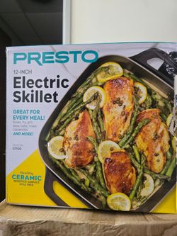 Presto 12-inch Ceramic Electric Skillet with Glass Cover