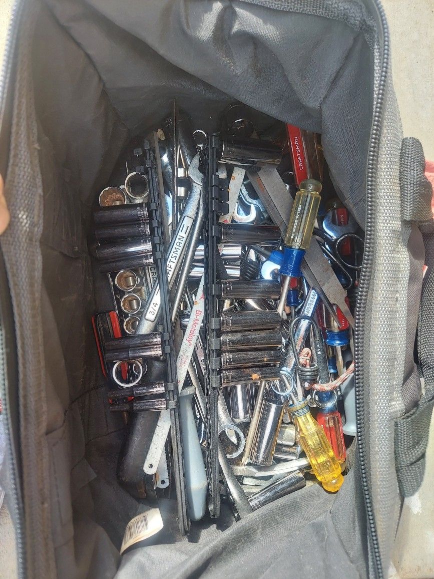 Craftsman toolbag full of craftsman tools