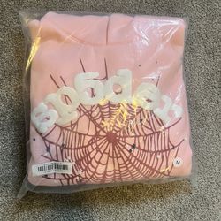 Brand New Pink Sp5der Hoodie Medium 