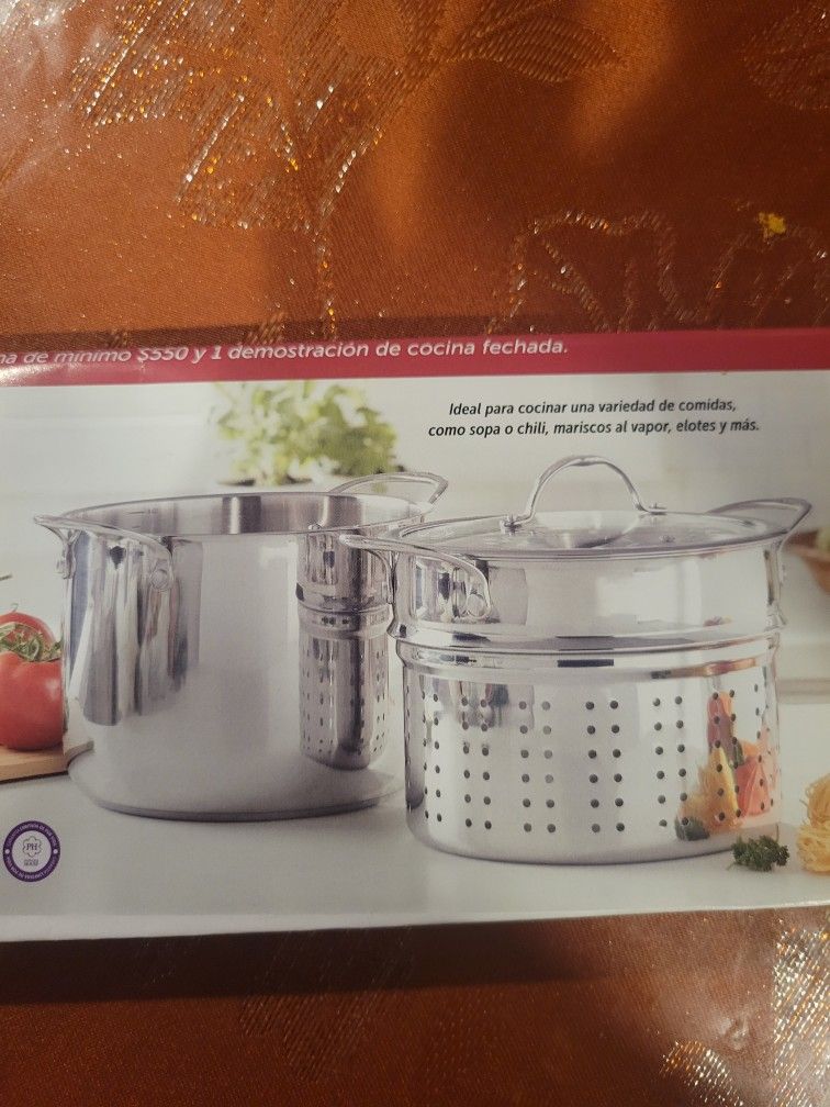 Olla De 8qt Con Vaporera De Princess House