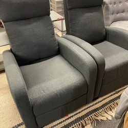 Recliner $129 Each Dark Grey Cloth 
