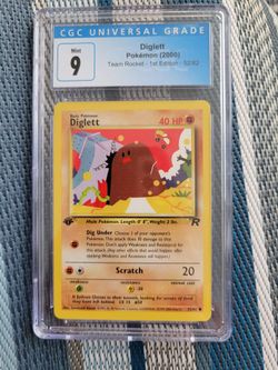 Diglett 2000 Team Rocket 1st Edition CGC Obo