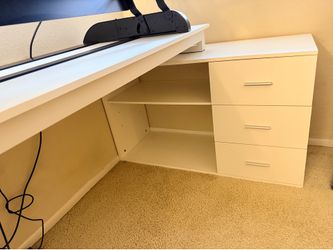 L-Shaped Corner Desk with Storage — $75 each / $125 for both (Irvine)