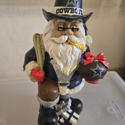 Vintage NFL Forever Dallas Cowboys Santa Figurine 