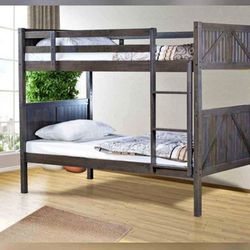 Wooden Bunk bed Twin - Twin