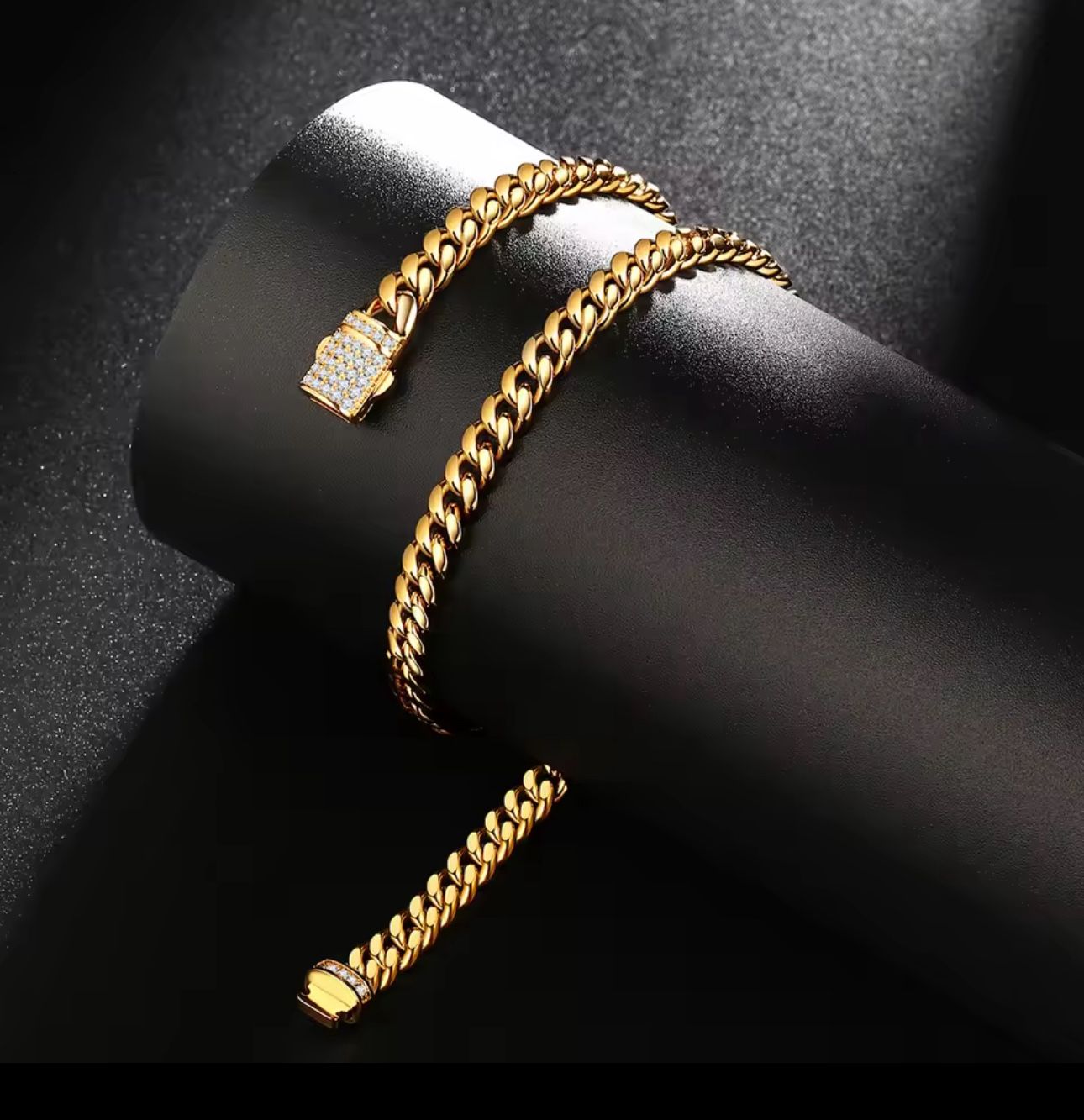 24” Gold Stainless Steel Miami Curb Cuban Chain Necklace 6mm In Width