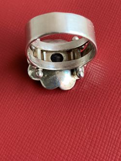 Sterling silver and moonstone ring