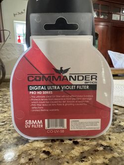 Commander Optics Digital Ultra Violet Filter Pro HD Series 58MM