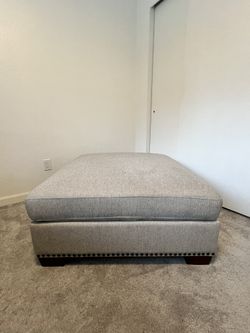 Extra Large Gray Thomasville Ottoman