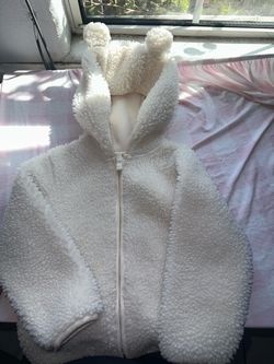 Baby Sherpa Zip-Up Hoodie with Bear Ears