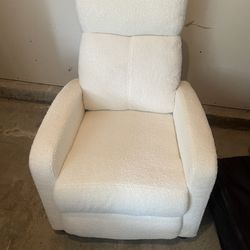 Cream Boucle Recliner Chair 