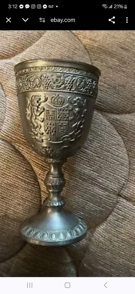 Pewter Chalet Cup