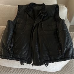 Black Leather Vest 
