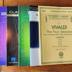 6 Violin Sheet Music Books 