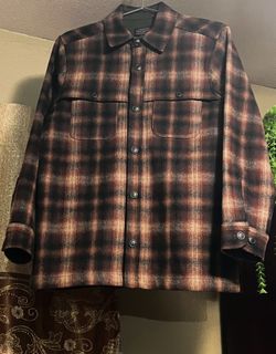 Pendleton Heston wool coat in brown rust ombre