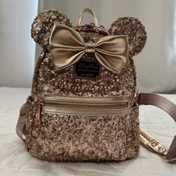Loungefly Backpack Minnie Rose Gold 